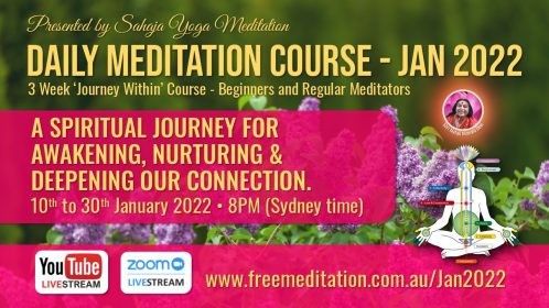 3 Week Daily Meditation Course during January 2022