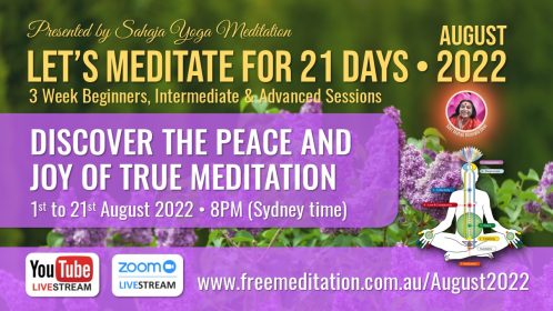 Let’s Meditate for 21 Days Course  during August 2022