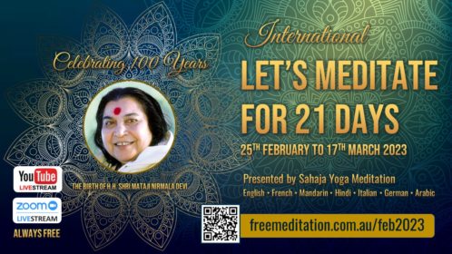 Let’s Meditate for 21 Days – Starting 25th Feb 2023