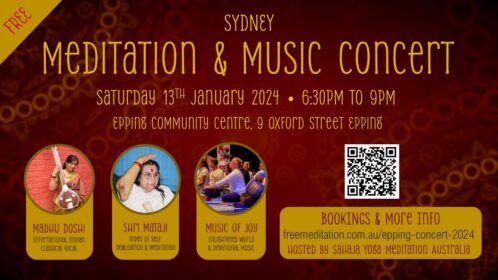 Registration Form – Sydney Meditation & Music Concert – Epping 13th Jan 2024