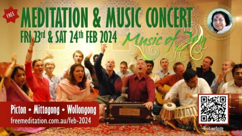 Meditation & Music Concert: Picton • Mittagong • Wollongong (South of  Sydney) – Feb 2024