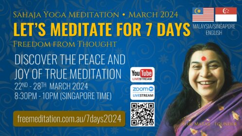 Let’s Meditate for 7 Days English (Malaysia and Singapore) – 22 to 28 March 2024