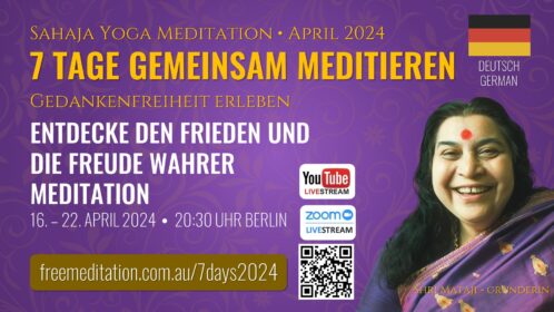 Let’s Meditate for 7 Days German – 16 to 22 April 2024