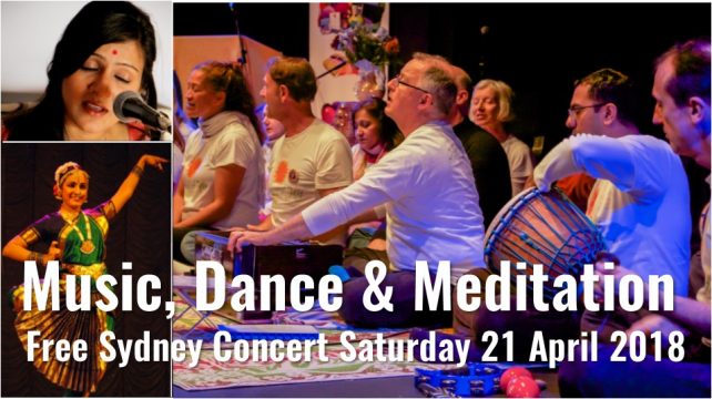 Free meditation & music concert – Sydney 21st April 2018