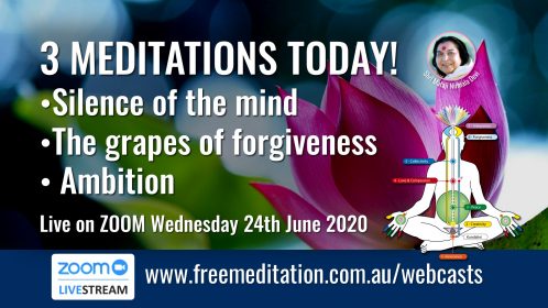 3 Meditations – Live on Zoom 24th June 2020