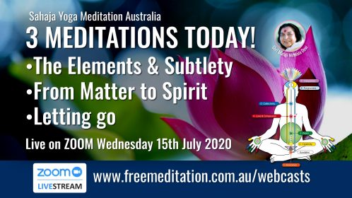 3 Meditations – Live on Zoom 15th July 2020