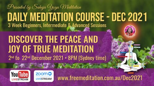 Starting today! 3-Week Daily Meditation Course