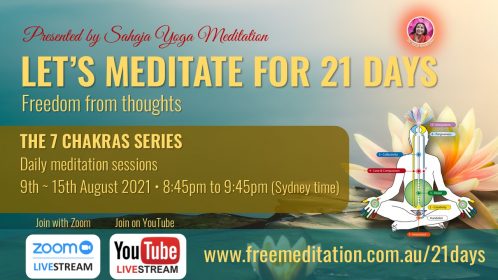 21 DAYS – The 7 Chakras Series. Starting 9th August 2021